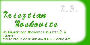 krisztian moskovits business card